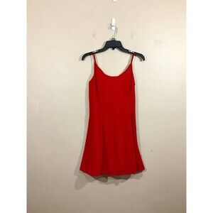 VTG Rampage Womens Scoop Neck Flare Mini Dress S Cherry Red 90s Y2K Party Retro